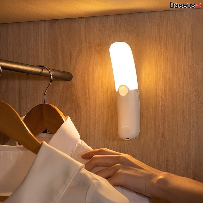 Đèn cảm ứng thông minh Baseus crescent moon Human Body Induction Night Light- hàng chính hãng