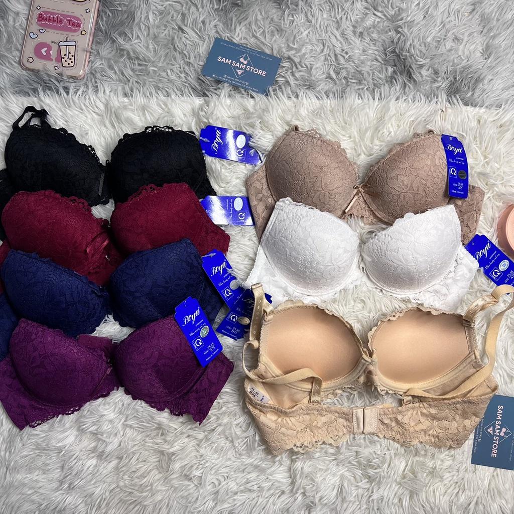 Áo Ngực Việt Nam Có gọng. Áo Lót Ren Boya Mút Dày Nâng Ngực Mã M024W