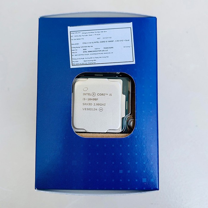 CPU Intel Core i5 10400F 2.9GHz Không GPU Socket 1200/6 nhân/12 luồng/12MB - Hàng chính hãng