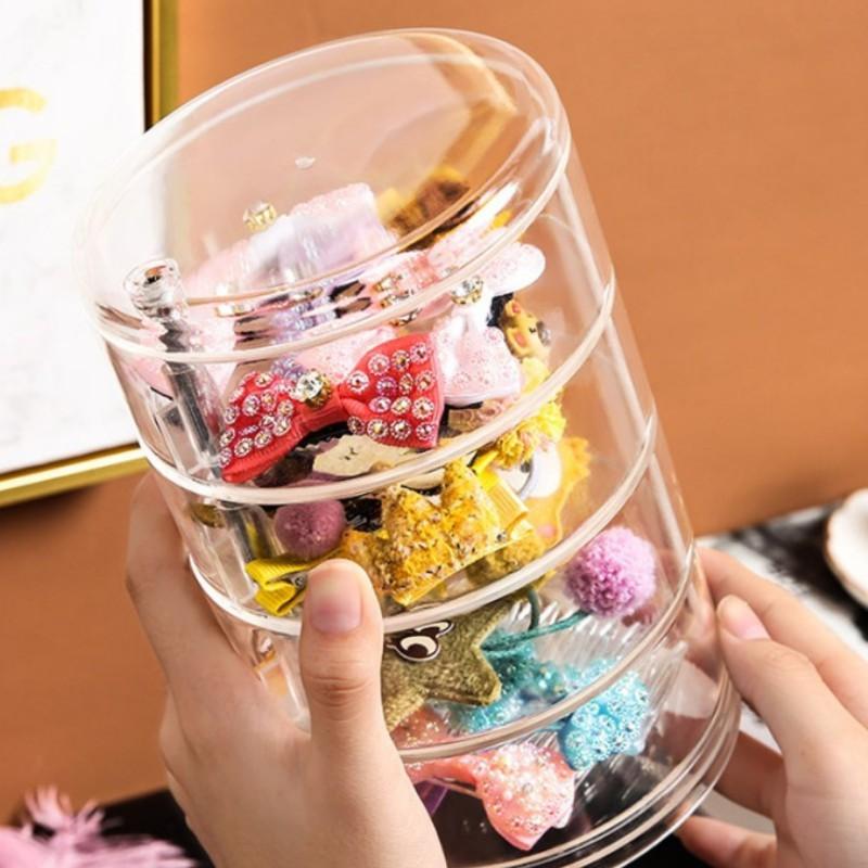 Hộp Đựng Đồ Trang Sức Mini Nhiều Ngăn Cao Cấp Sang Trọng Trong Suốt Xoay 360 Độ Để Phụ Kiện Nhỏ Đẹp Tiện Lợi Giá Rẻ