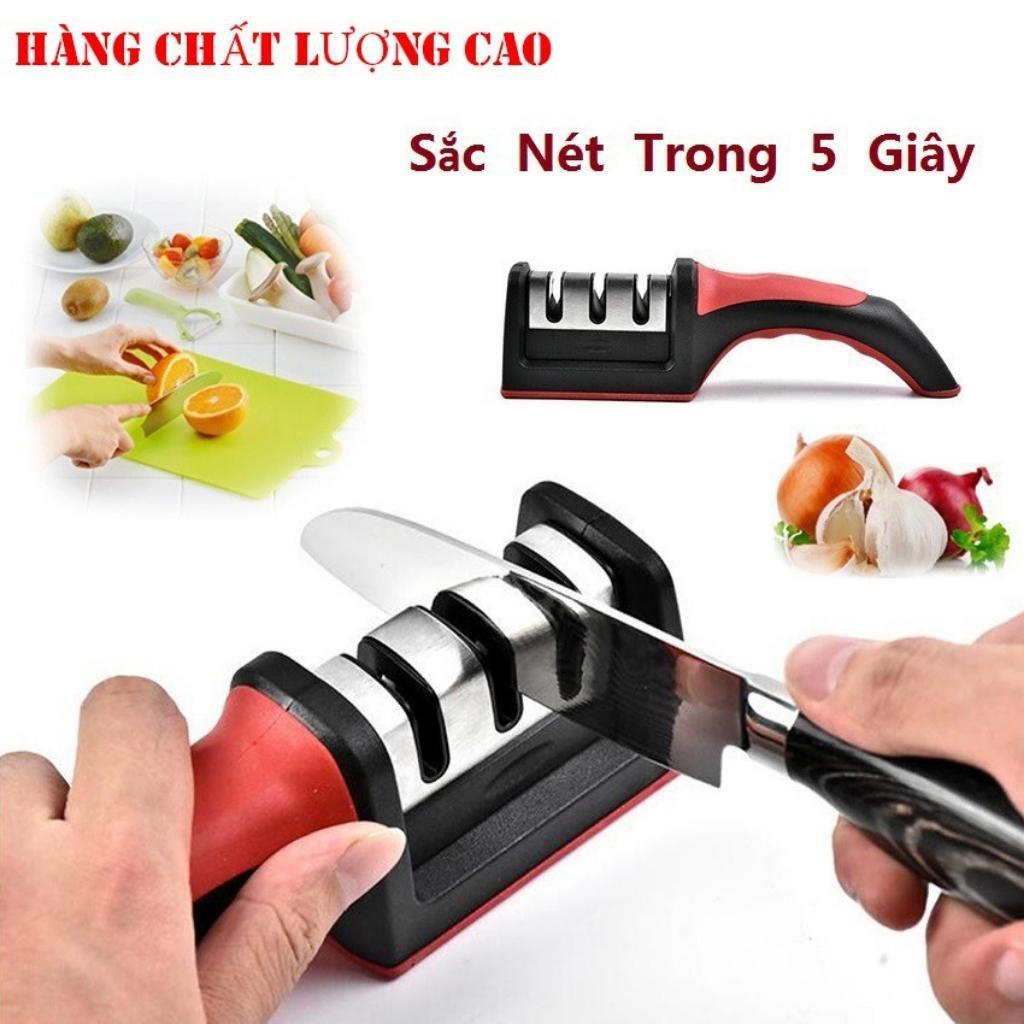 Dụng Cụ Mài Dao Kéo 3 Cấp Độ Cầm Tay, Mài Dao Siêu Bén Siêu Nhanh An Toàn Tiện Lợi