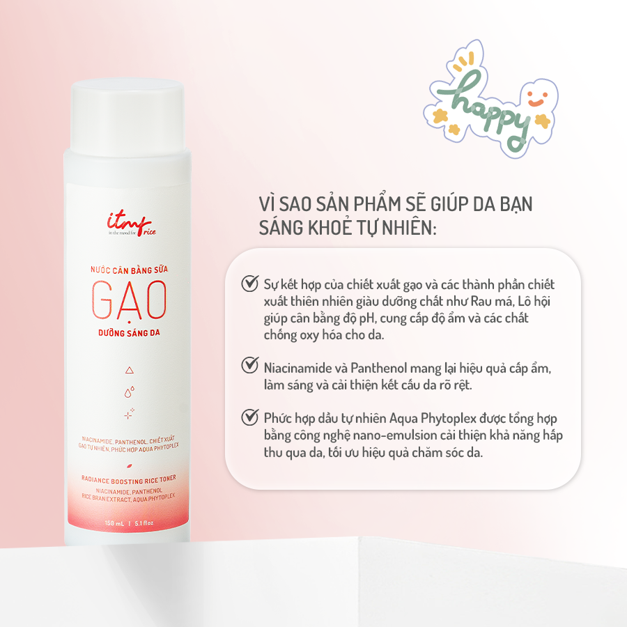 Nước Cân Bằng Sữa Gạo Dưỡng Sáng Da 150mL