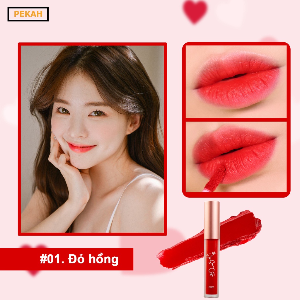 Son kem lì Pekah Winsome Cotton Tint 4.5g  lâu trôi mềm môi