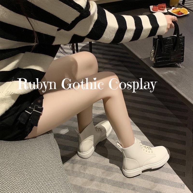 Giày boots trắng đơn giản ( Size 35 - 40 ), G63