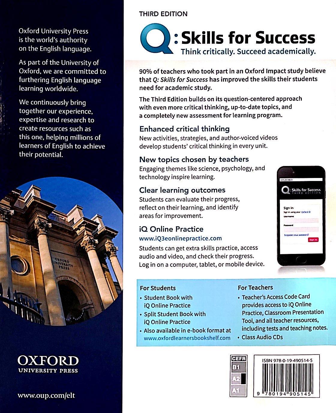 Q: Skills For Success: Level 2: Listening And Speaking Student Book With iQ Online Practice - 3rd Edition