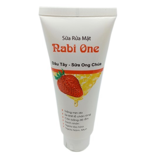 Sữa rửa mặt chiết xuất dâu tây - sữa ong chúa Nabione 95g