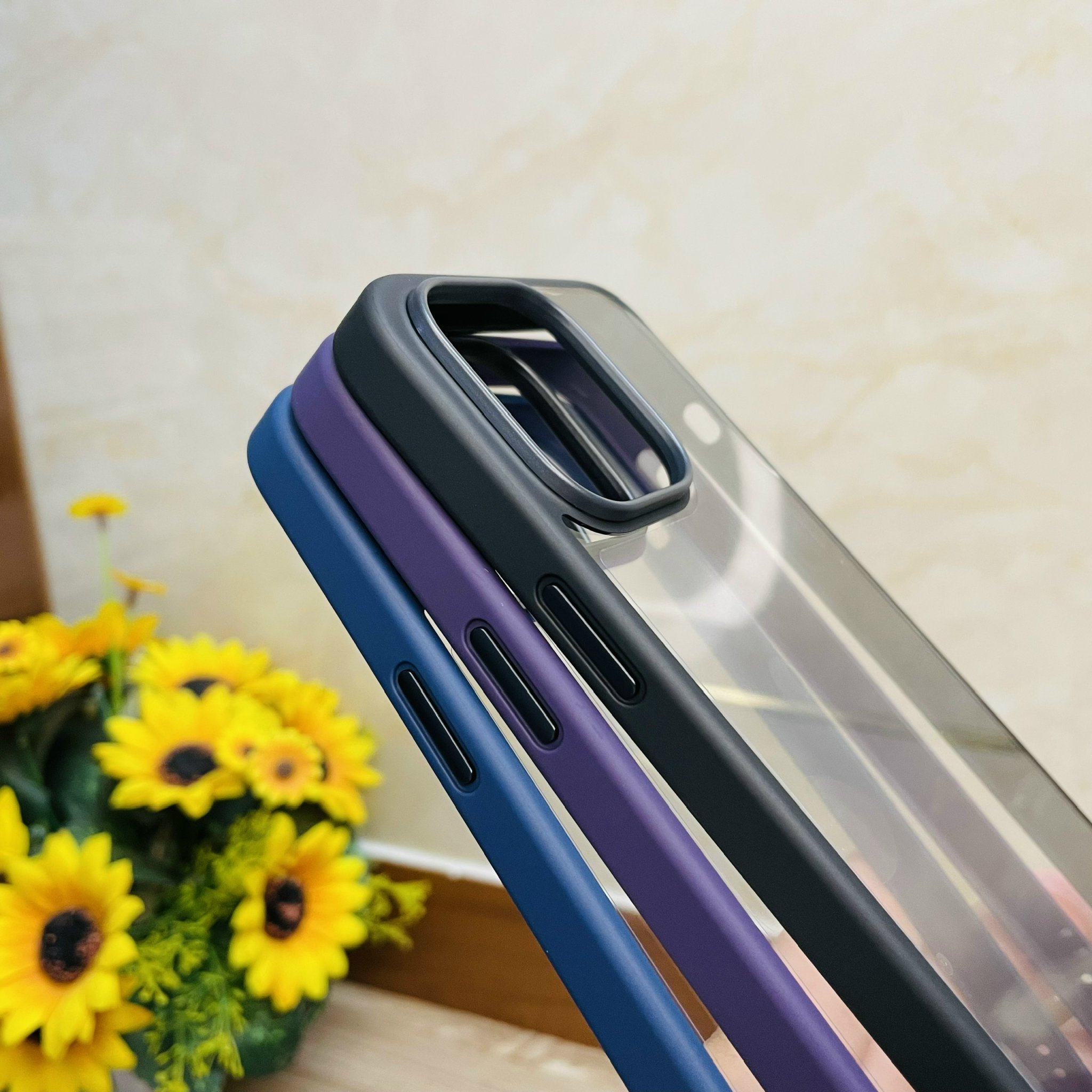 Ốp lưng dành cho iPhone 14 Pro Max Rock viền màu- Hàng chính hãng