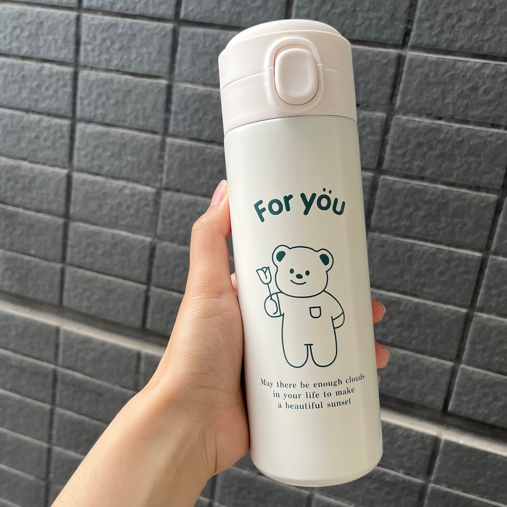Bình Nước Giữ Nhiệt Bằng Thép Không Gỉ 304 Hai Lớp Chống Rơi Dung Tích 350ml / 480ml