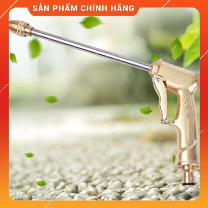 Bộ dây vòi xịt nước ️ , tăng áp 3 lần, loại 7m, 10m 206701-3 đầu đồng,cút,nối vàng