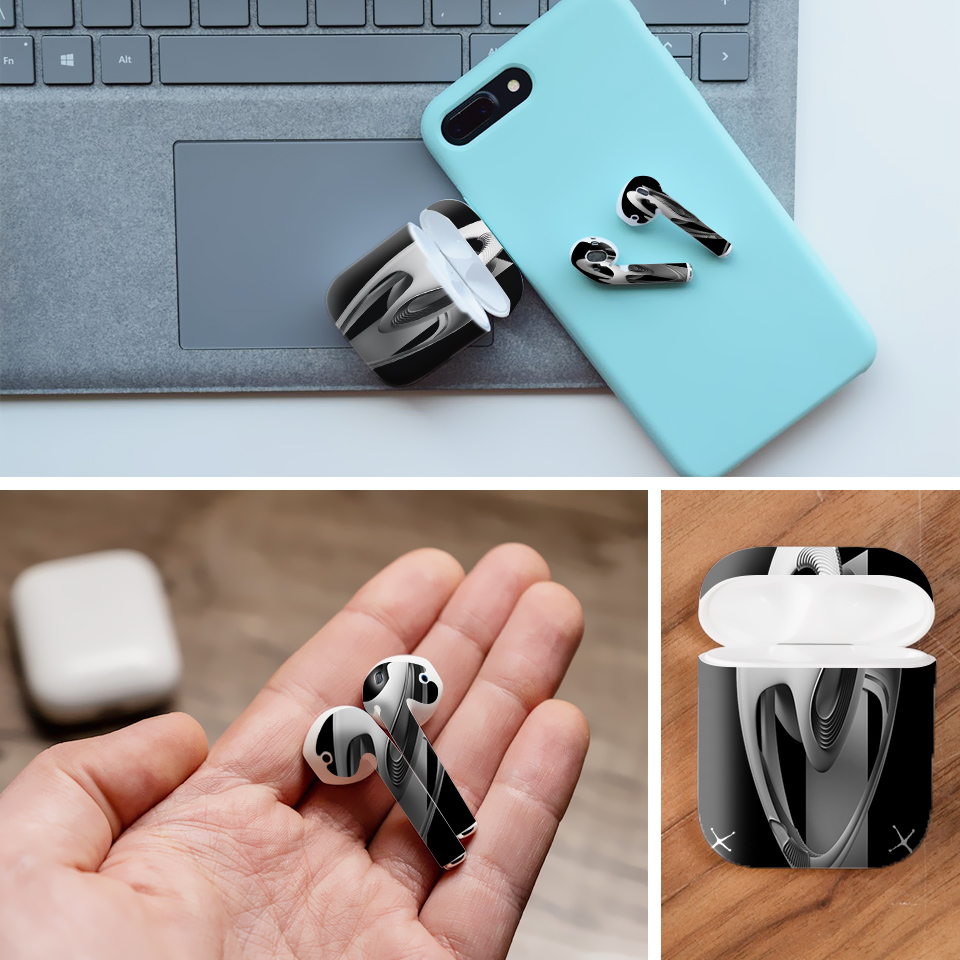 Miếng dán skin chống bẩn cho tai nghe AirPods in hình Họa tiết - HTx144 (bản không dây 1 và 2