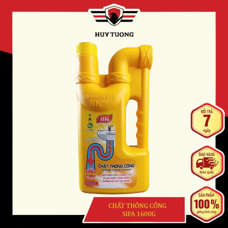 Chất thông tắc cực mạnh 5 phút siêu nhanh SIFA Cầu - Cống 1.06kg thể tích thực 900ml cao cấp - thế hệ mới