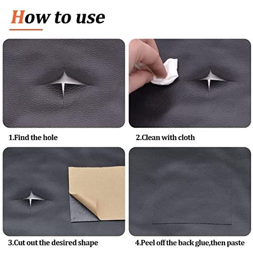 Miếng dán da PU tự dính sửa chữa đồ da/Bản vá da tự dính cho ghế sofa, ghế ô tô, túi xách, miếng dán sơ cứu cỡ lớn mẫu mới 138*50cm