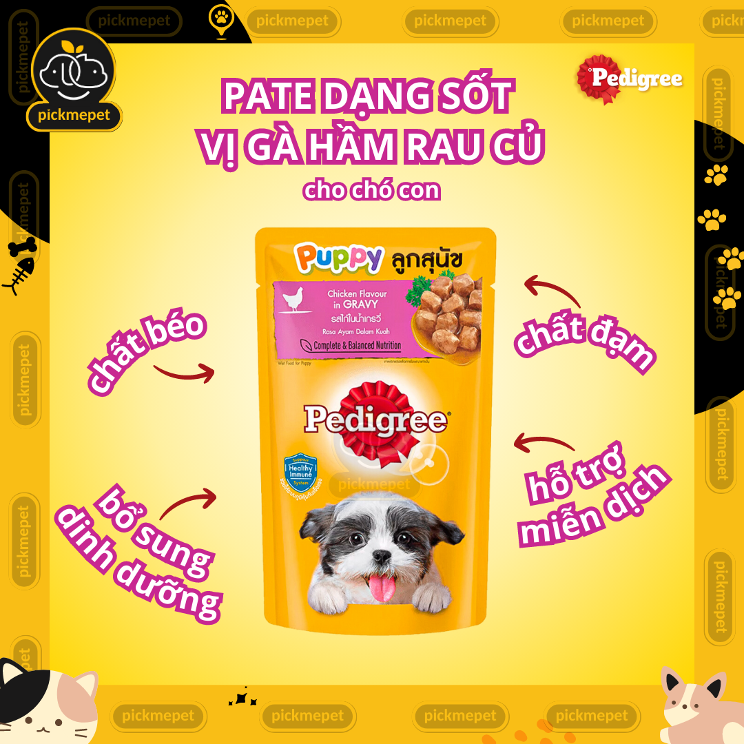 Pate Pedigree Dạng Sốt Cho Chó Trưởng Thành 130g