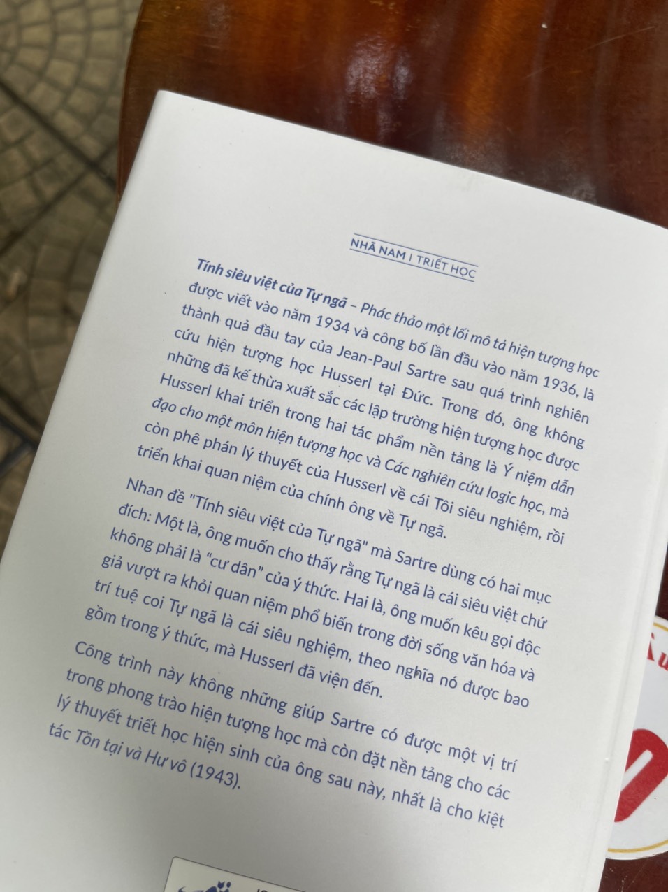 Hình ảnh TÍNH SIÊU VIỆT CỦA TỰ NGÃ - Phác Thảo Một Mô Tả Hiện Tượng Học – Jean - Paul Sartre – Nhã Nam – NXB Thế Giới