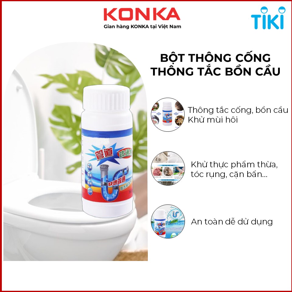 Bột thông tắc cống, bồn cầu, bồn rửa, đường ống cực mạnh