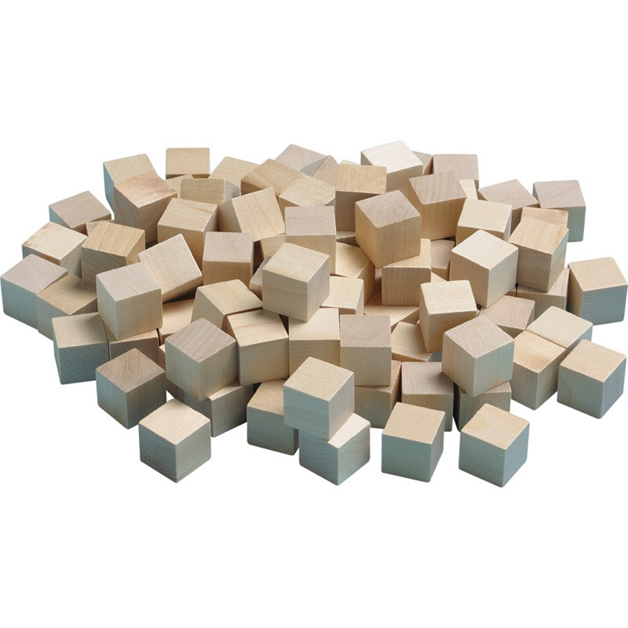 100 hạt Cube - khối gỗ hình lập phương sáng tạo xếp hình