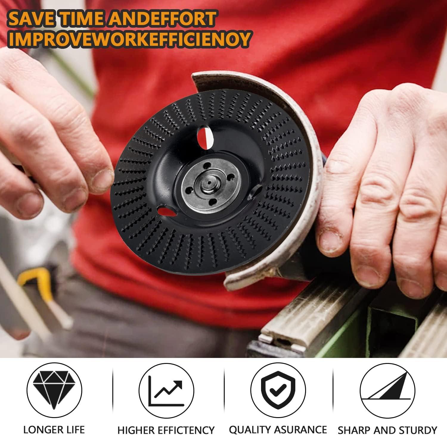 Đĩa mài góc Đĩa khắc Đĩa mài gỗ Đĩa mài gỗ 125mm để tạo hình, mài và cắt, phù hợp với hầu hết các máy mài góc
