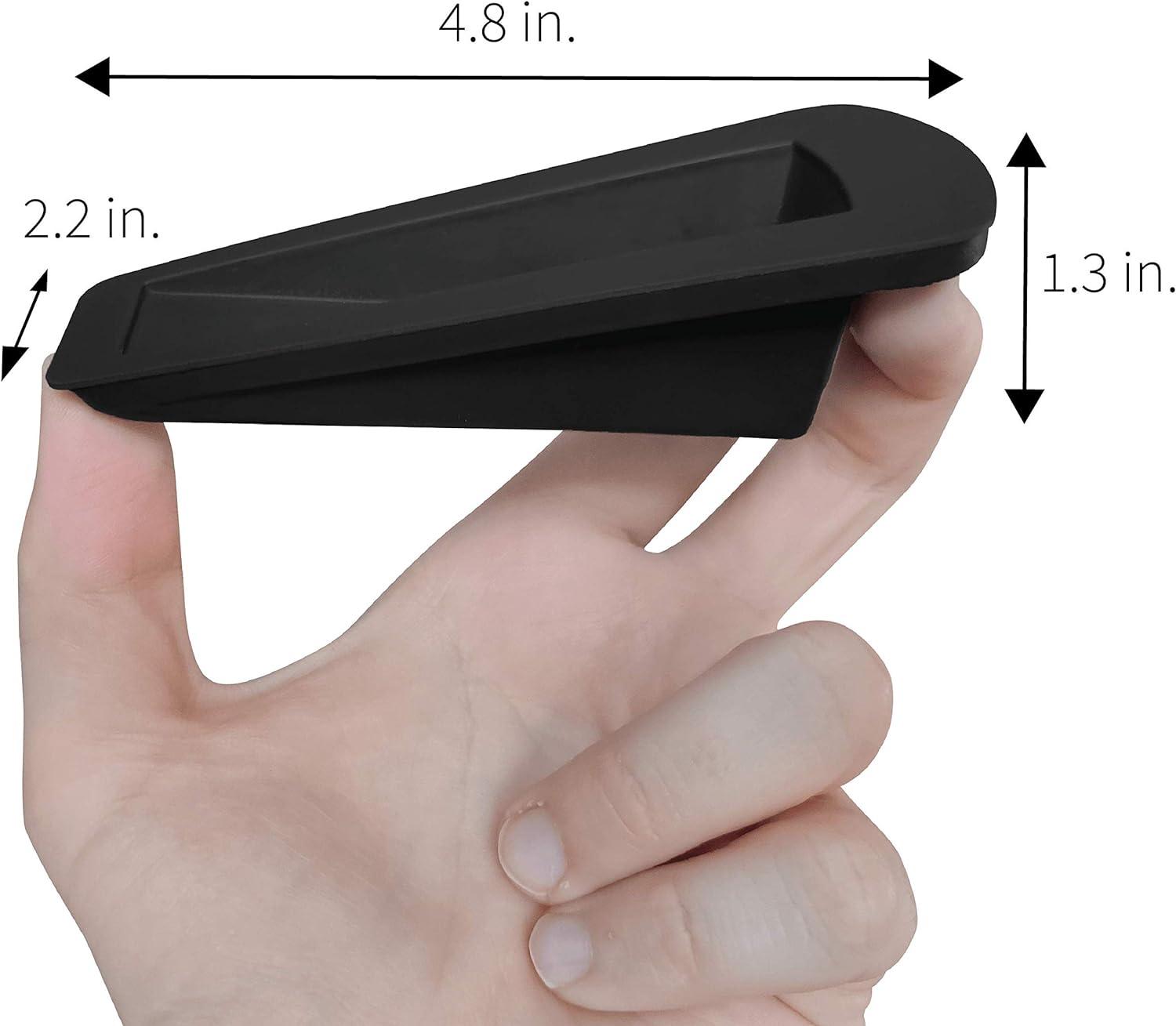 4 đóng gói nút đóng cửa cao su nặng cho sử dụng dân cư và thương mại, màu đen