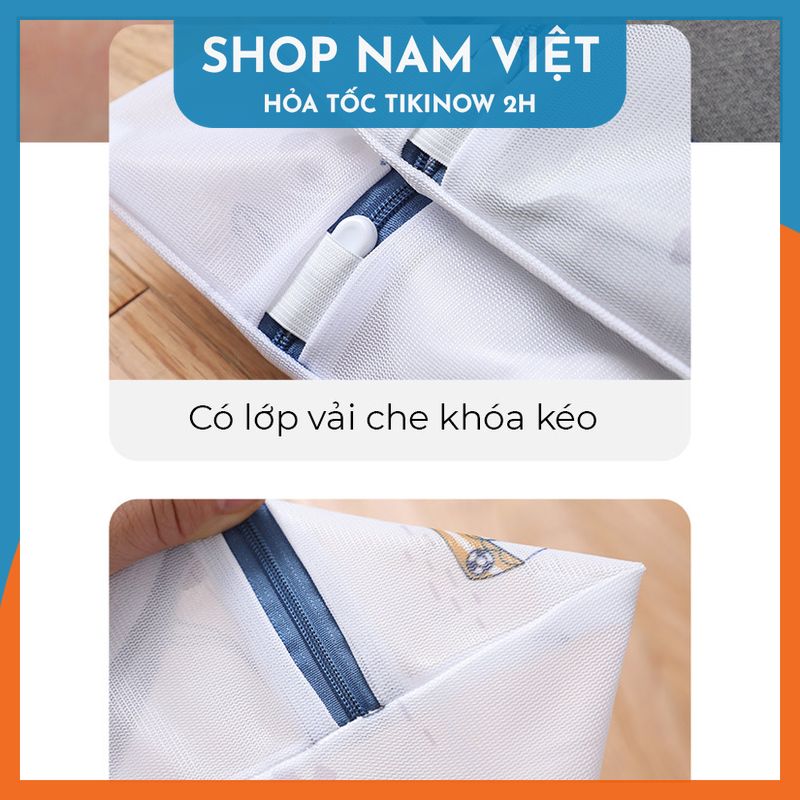 Combo 5 Túi Giặt Lưới Mịn Bảo Vệ Quần Áo Có Hoa Văn