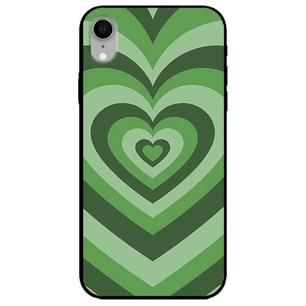 Ốp lưng dành cho iPhone X / Xs / Xs Max / Xr - Tim Cầu Vồng Xanh Lá