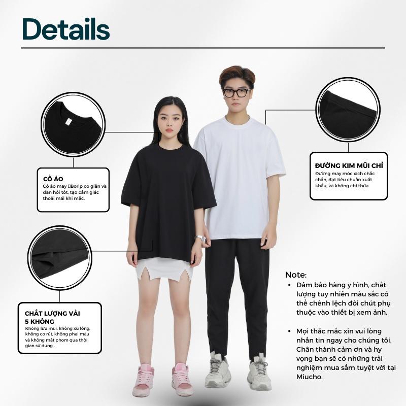 Áo phông form rộng nữ Unisex chất vải cotton MT021 Miucho in graphic