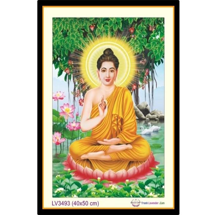 Tranh thêu Phật Bổn Sư Thích Ca LV3493 - kích thước: 40 * 50cm.