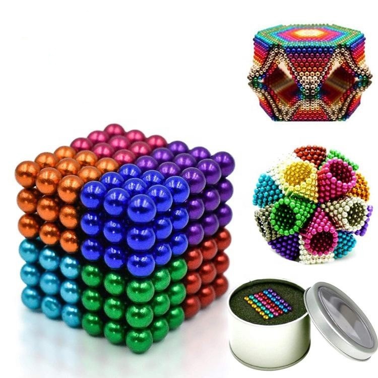 Bộ Xếp Hình Nam Châm Siêu Phẩm BuckyBalls Rainbow 8 màu 216 viên đường kính 5mm [ FULLBOX Video Sản Phẩm ]