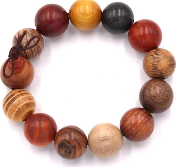 Vòng tay chuỗi hạt gỗ Đàn hương 8 màu 18 ly