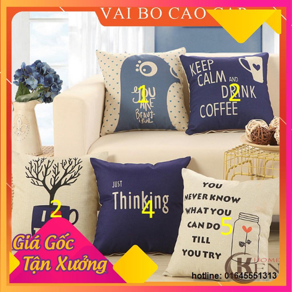 Gối Tựa Lưng | Gối Tựa Sofa, Gối Vuông Trang Trí In Hoạt Tiết Hoa Lá Hiện Đại Kích Thước 45x45cm