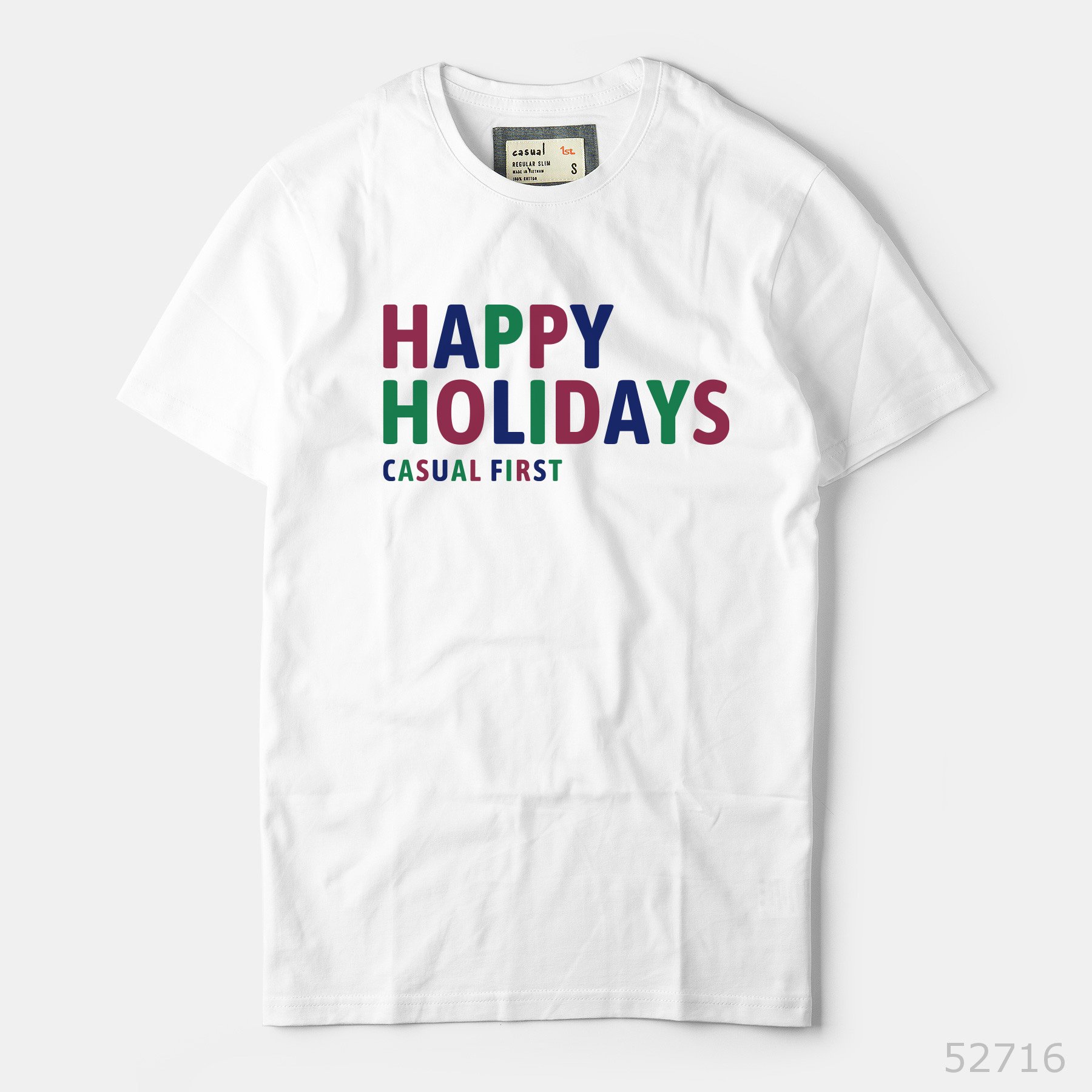 Áo thun nam phông trơn Casual 1st cổ tròn tay ngắn cộc, vải 100% cotton cao cấp thoáng mát, thấm hút mồ hôi, form áo trẻ trung thích hợp đi làm, đi chơi, dạo phố, du lịch, Made in Vietnam - HappyHolidays