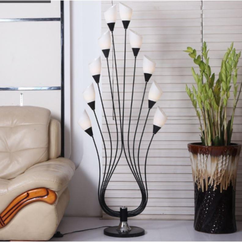 Đèn đứng AKINA 10 nhánh trang trí nội thất hiện đại - kèm bóng LED