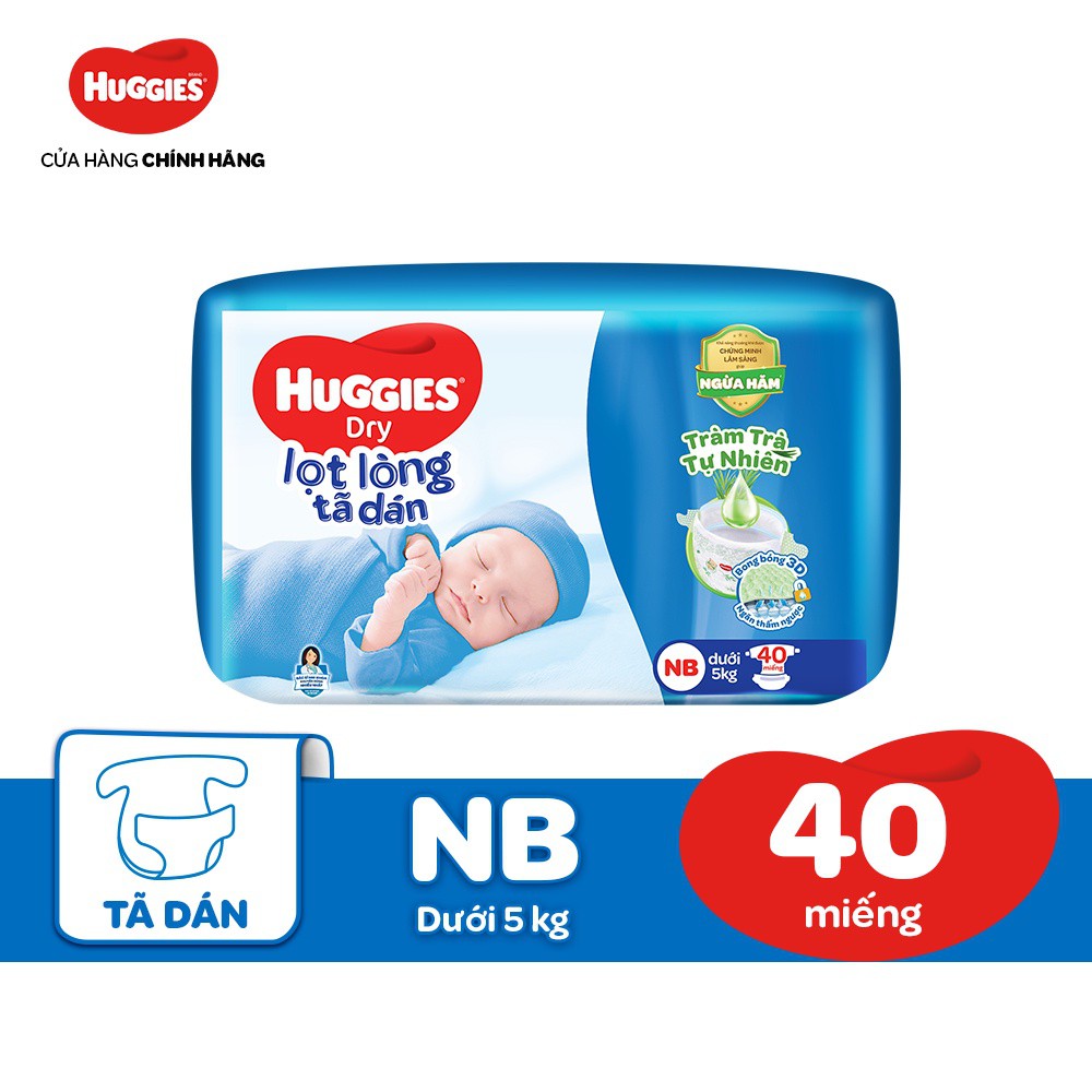 Tã dán sơ sinh Huggies Diapers New Born NB40