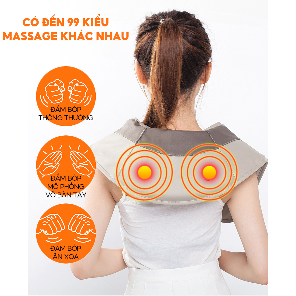 Máy Đấm Lưng Thư Giãn Cổ Vai Gáy Thích Hợp Cho Người Ngồi Nhiều Làm Việc Văn Phòng