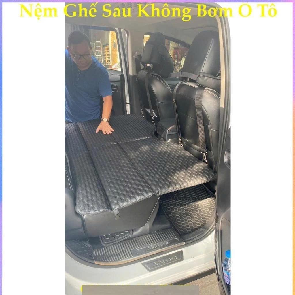 Đệm Ô Tô Ghế Sau Gấp Gọn Bằng Da Cao Cấp, Nệm Xe Hơi Bằng Da Gấp Gon Thông Minh Fast Car ( KHÔNG GỐI)