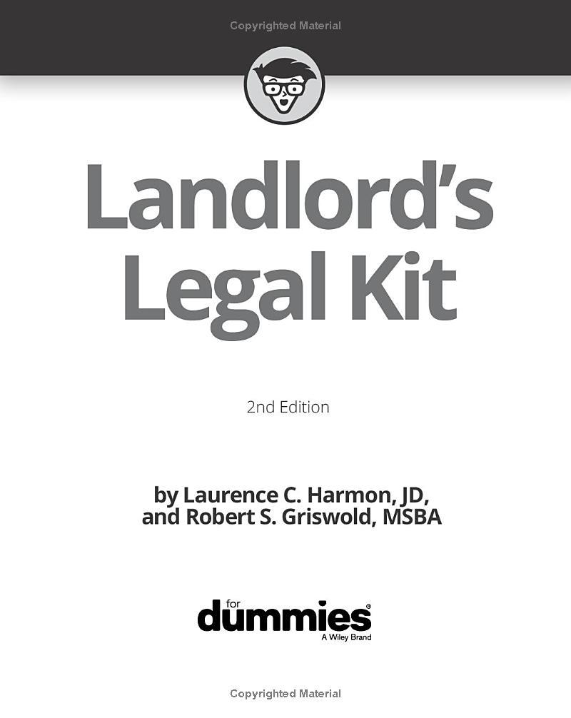 Sách ngoại văn: Landlord's Legal Kit For Dummies