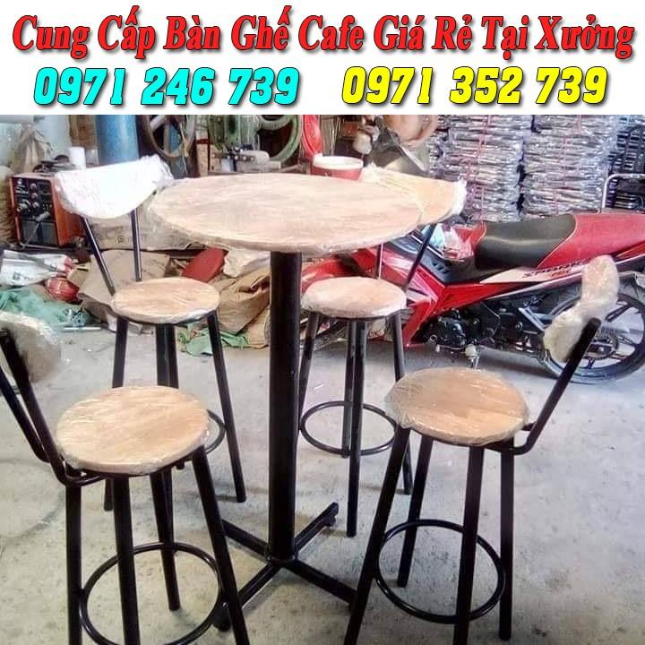 Bàn ghế cafe chân cao giá