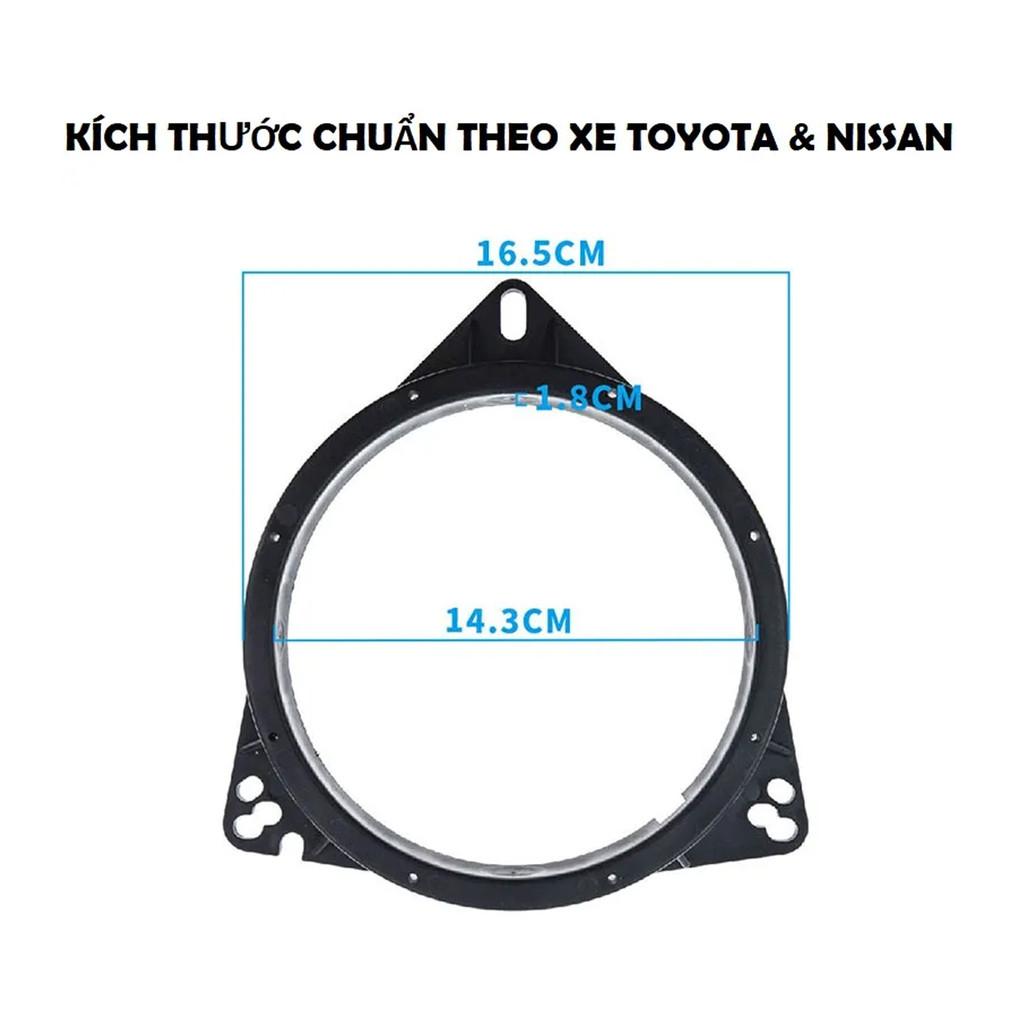 Dưỡng loa cánh ô tô 3 cạnh dành cho xe Toyota và Nissan viền nhựa đặc dày - Loa cánh ô tô 6.5 inch CAO CẤP