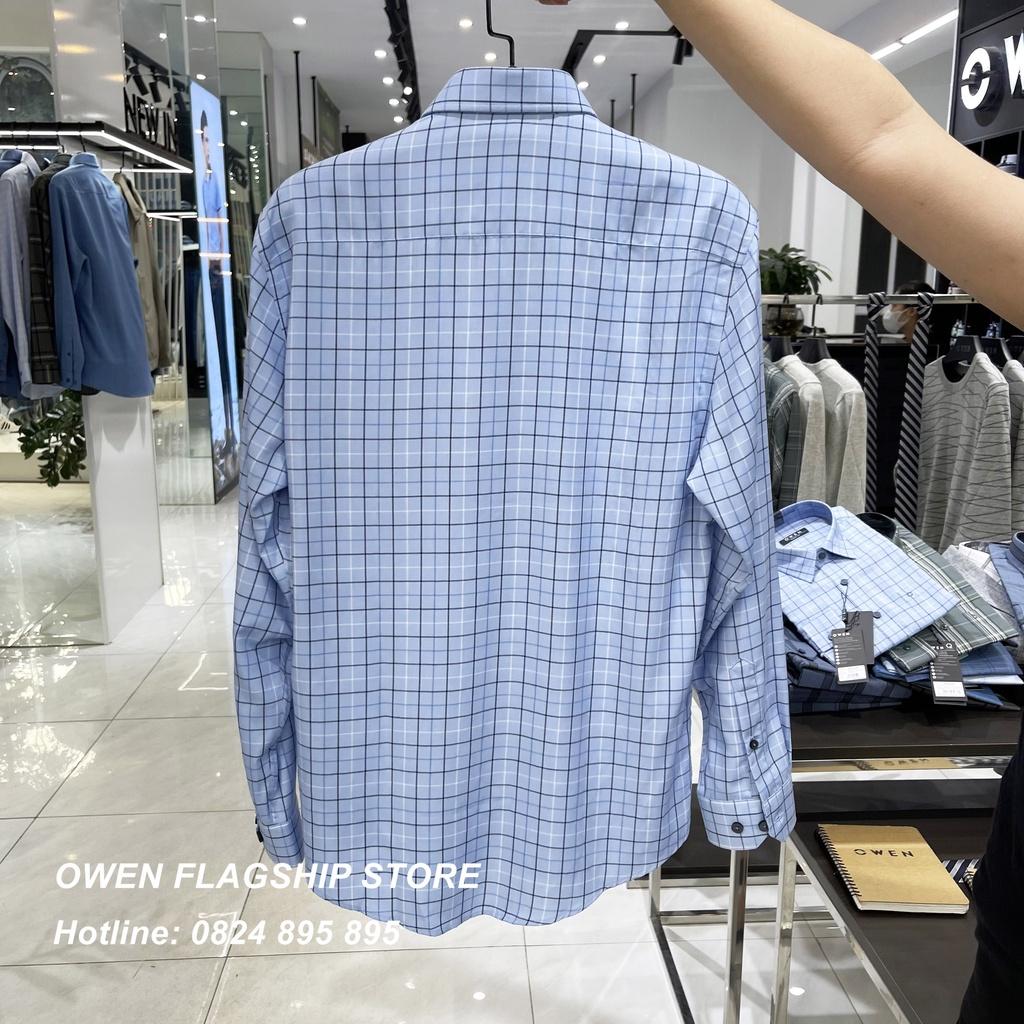 Áo Sơ mi Owen nam dài tay dáng Regular sợi Tre mềm mịn mát Mã AR221073DT