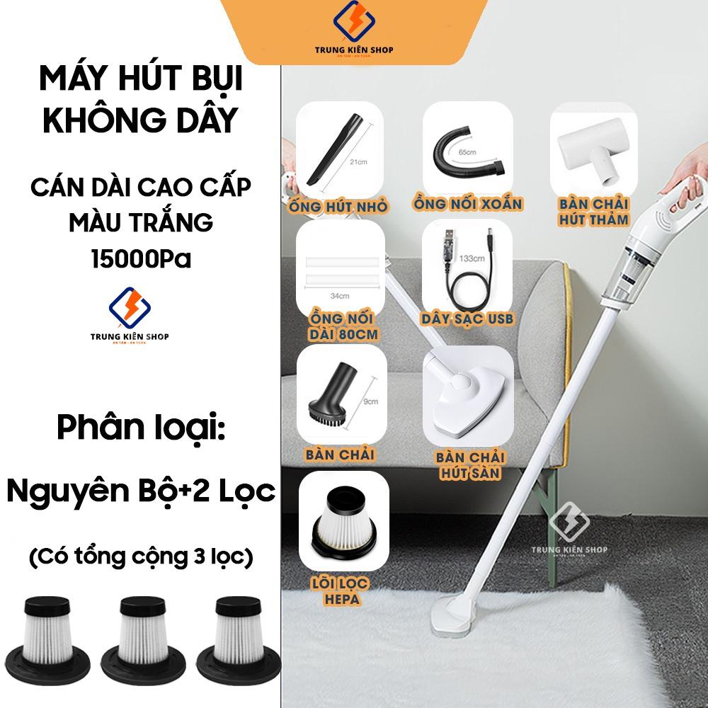 Máy hút bụi cầm tay không dây Vacuum Cleaner vô cùng tiện lợi và lực hút cực khỏe 15000Pa bảo hành 12 tháng