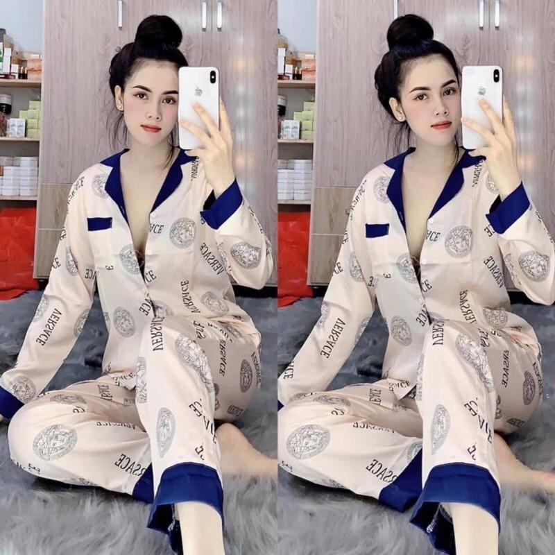 Bộ pijama,Bộ đồ mặc nhà dài tay quần dài lụa satin mềm mịn, thoáng mát đa dạng mẫu mã màu sắc
