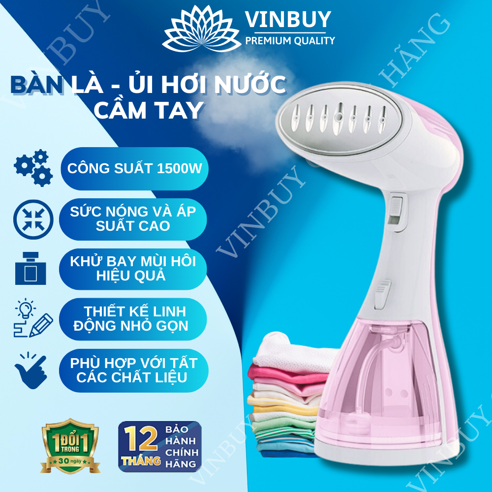 Bàn Là Hơi Nước Cầm Tay VinBuy Công Suất 1500W - Hàng Chính Hãng