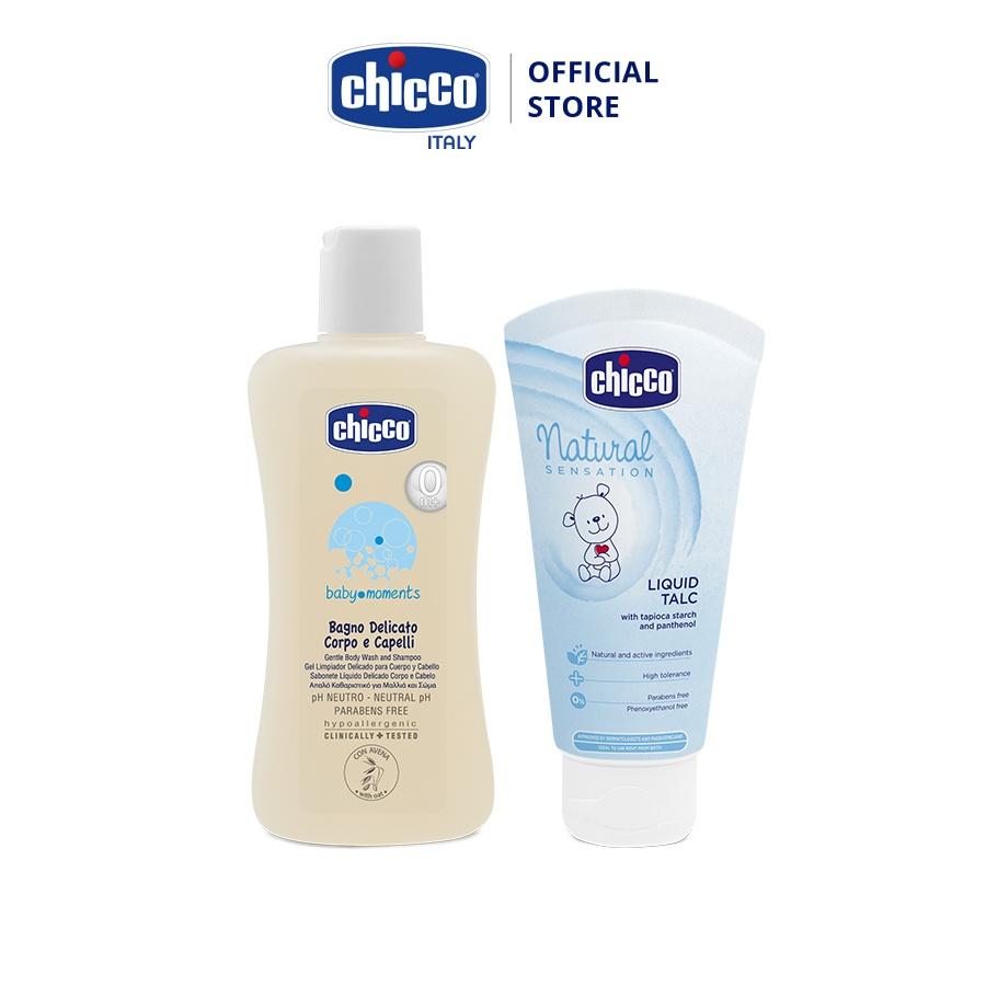 Combo Sữa tắm gội chiết xuất Yến mạch 200ml &amp; Nước hoa hương tự nhiên 100ml Chicco