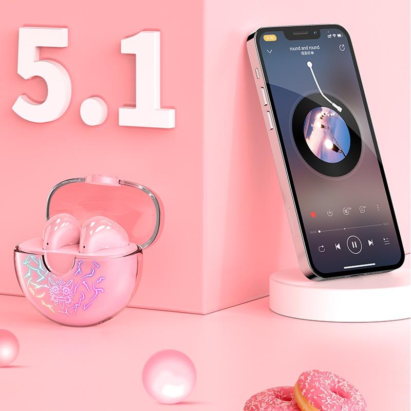 Tai nghe chơi game in-ear Bluetooth 5.1 không dây ONIKUMA T35 với micrô và đèn RGB, nút cảm ứng [Hàng chính hãng