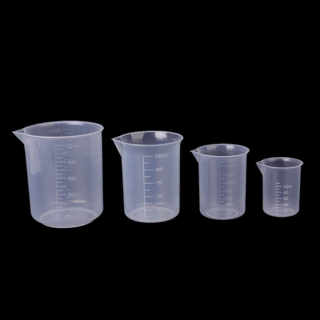 6 Pieces of Transparent Measuring Cup Measuring Cup for Kitchen Laboratory Tool