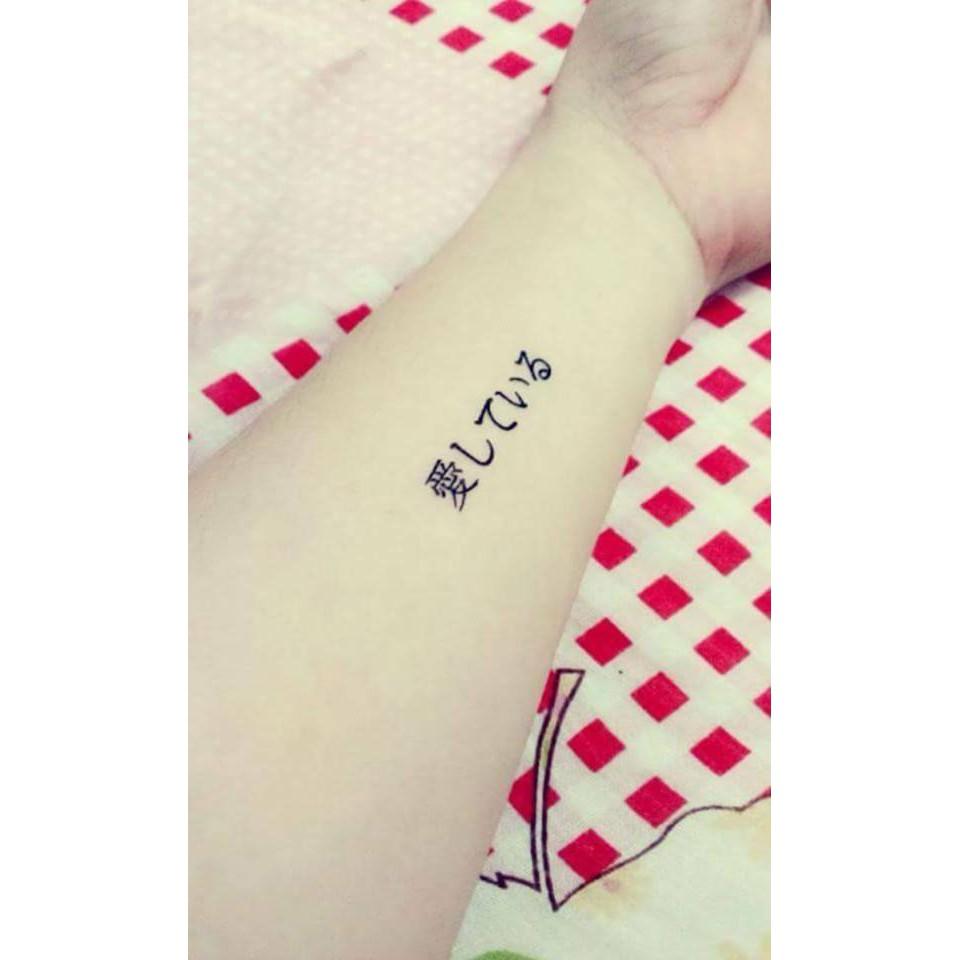 Hình xăm dán các kiểu chữ yêu 10x6cm- tặng đồng size khi mua từ 5 tấm