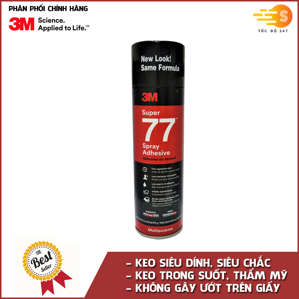 Keo phun xịt đa chức năng 3M Super 77 