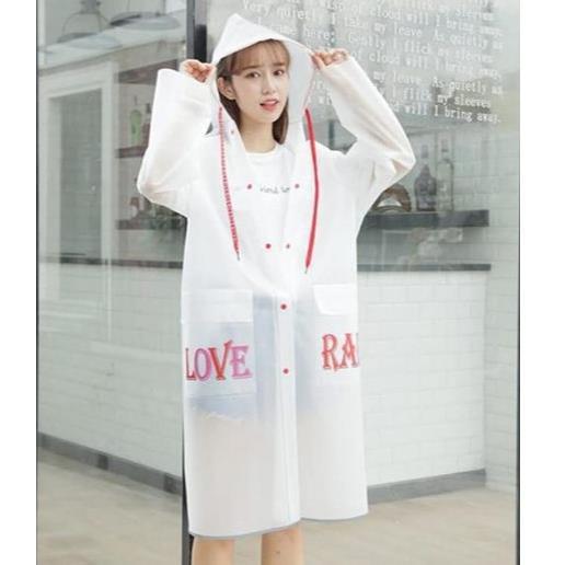Áo mưa măng tô Hàn Quốc trong suốt thời trang
