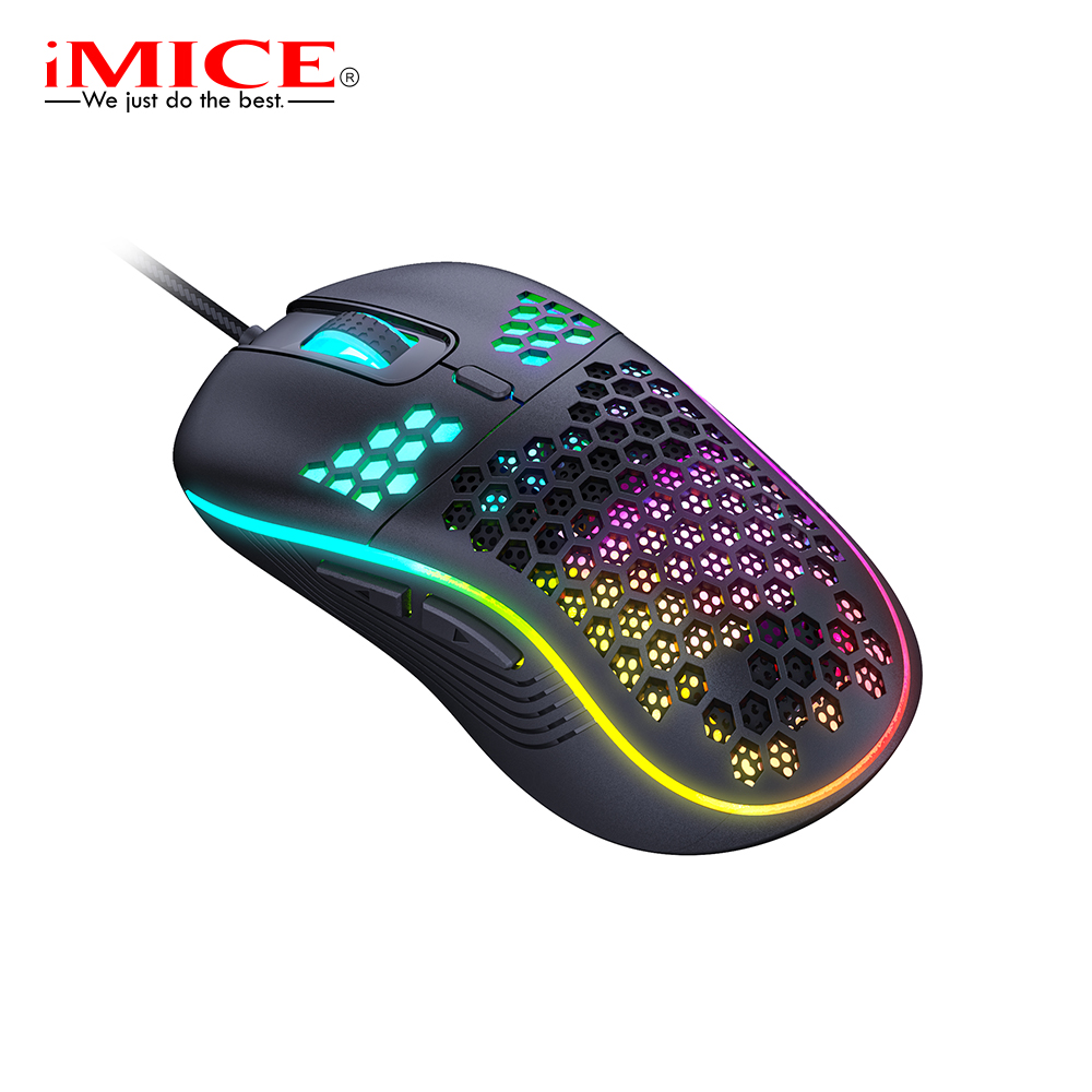 Chuột Gaming Imice T98 7200Dpi Mắt Quang Học Game-Grade Engine Xử Lý Chính Xác Mượt Mà Không Độ Trễ Giật Lag Bề Mặt Tổ Ong Thoáng Mát Chống  Mồ Hôi Tay Trang Chí Đèn Led RGB Phù Hợp Chơi Game Thiết Kế Đồ Họa Hoặc Văn Phòng - Hàng Chính Hãng