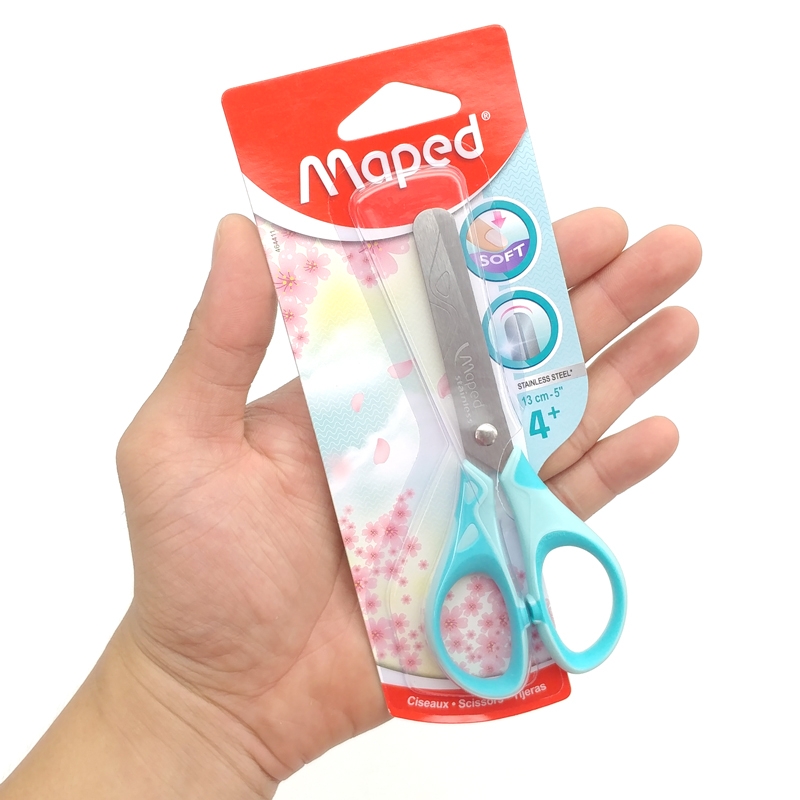 Kéo Học Sinh Maped Pulse Soft Pastel 13cm 464411 - Màu Xanh Da Trời