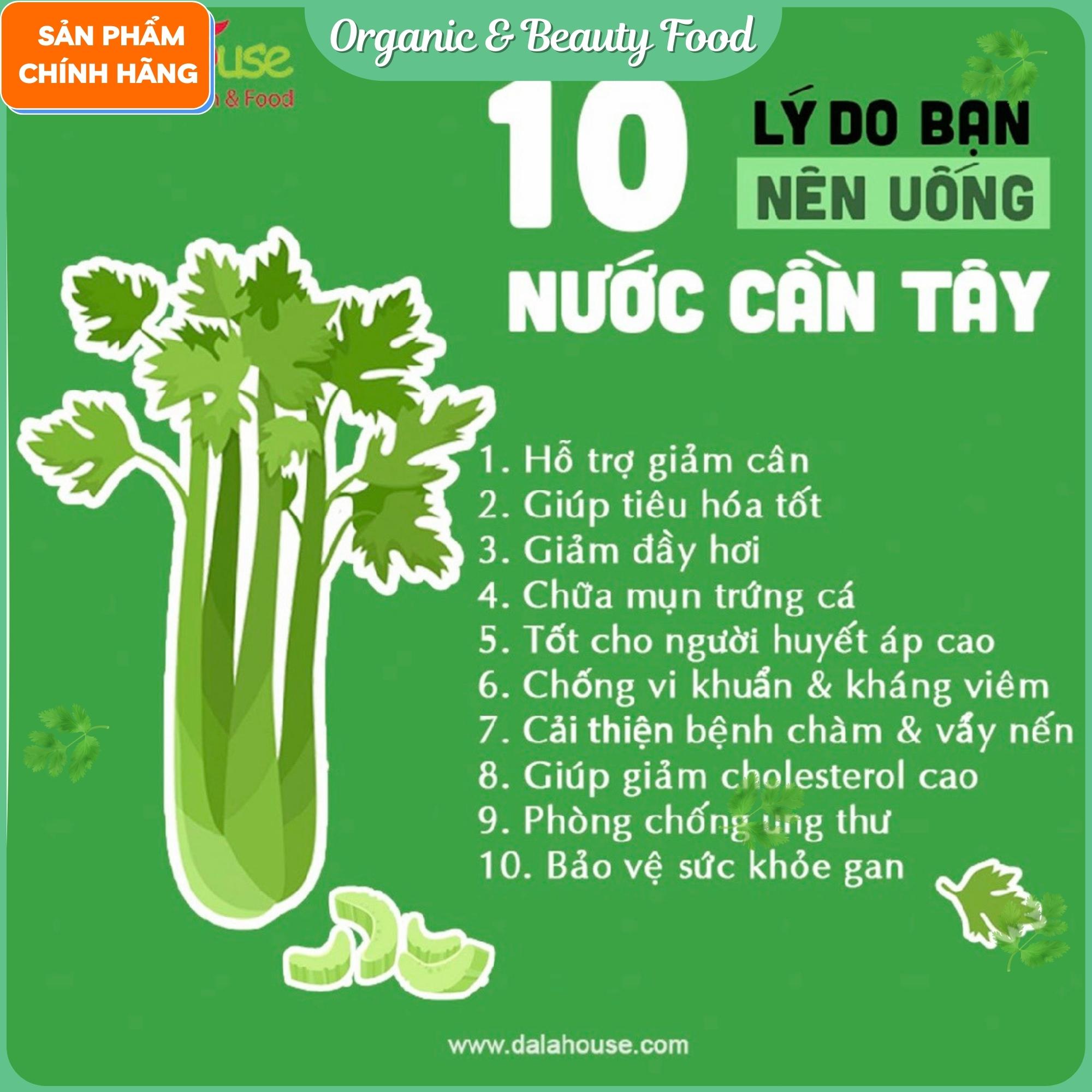 Bột Cần Tây Hữu Cơ Nguyên Chất Sấy Lạnh Dalahouse - Lon 120g - Hỗ trợ giảm cân, cao huyết ap, ngăn chặn gia tăng mỡ trong máu - Da sáng, Dáng thon, Thanh lọc cơ thể.